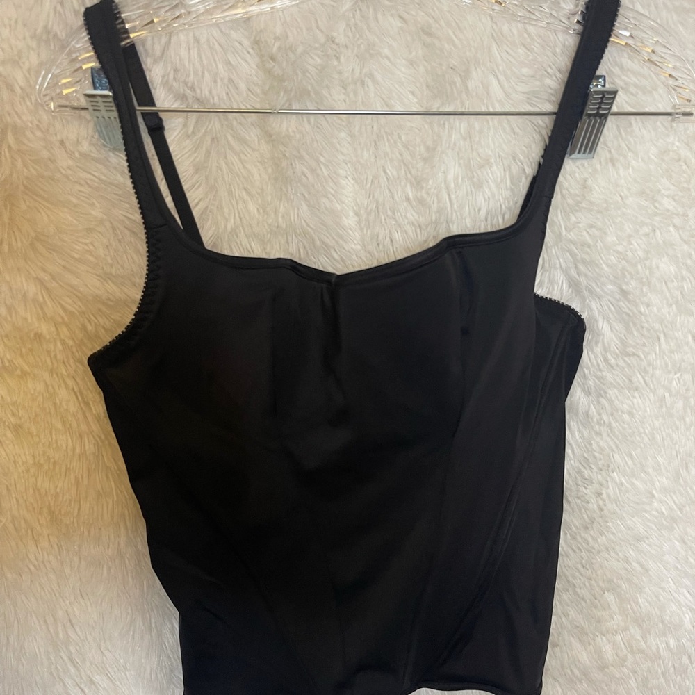 Black corset top VS